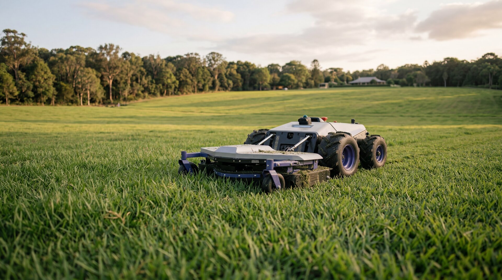 RTK + LiDAR autonomous mower deployed across a wide Northern Rivers paddock — the system this page covers in technical detail