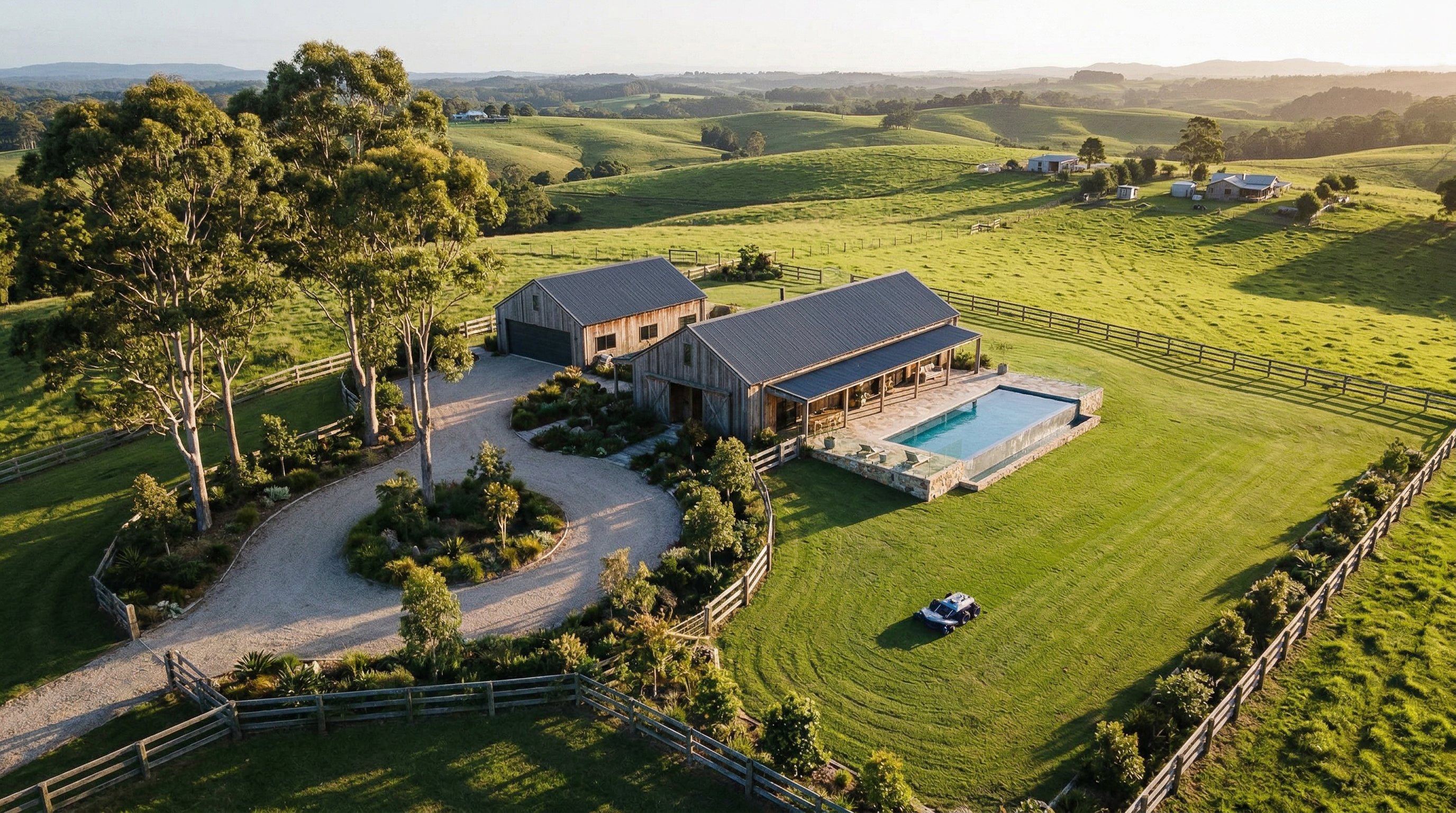 Autonomous mower on a Bangalow hinterland acreage property
